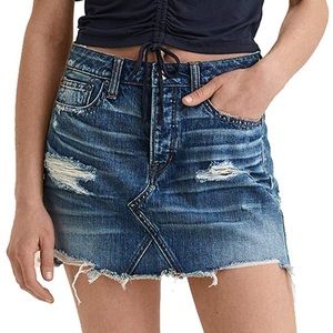 Denim High Rise Skirt